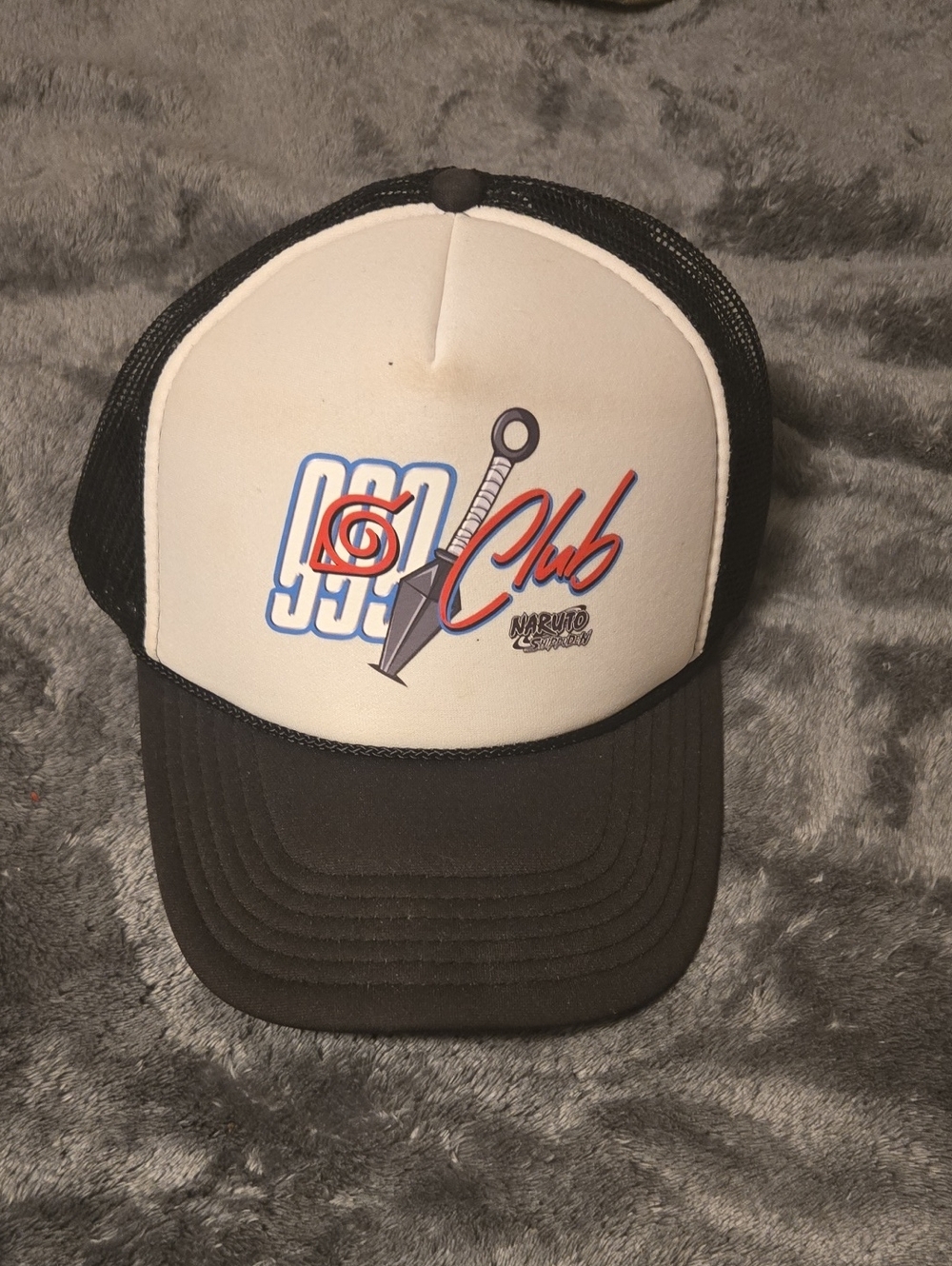 Naruto Shippuden Black and White 999 Club Trucker Hat